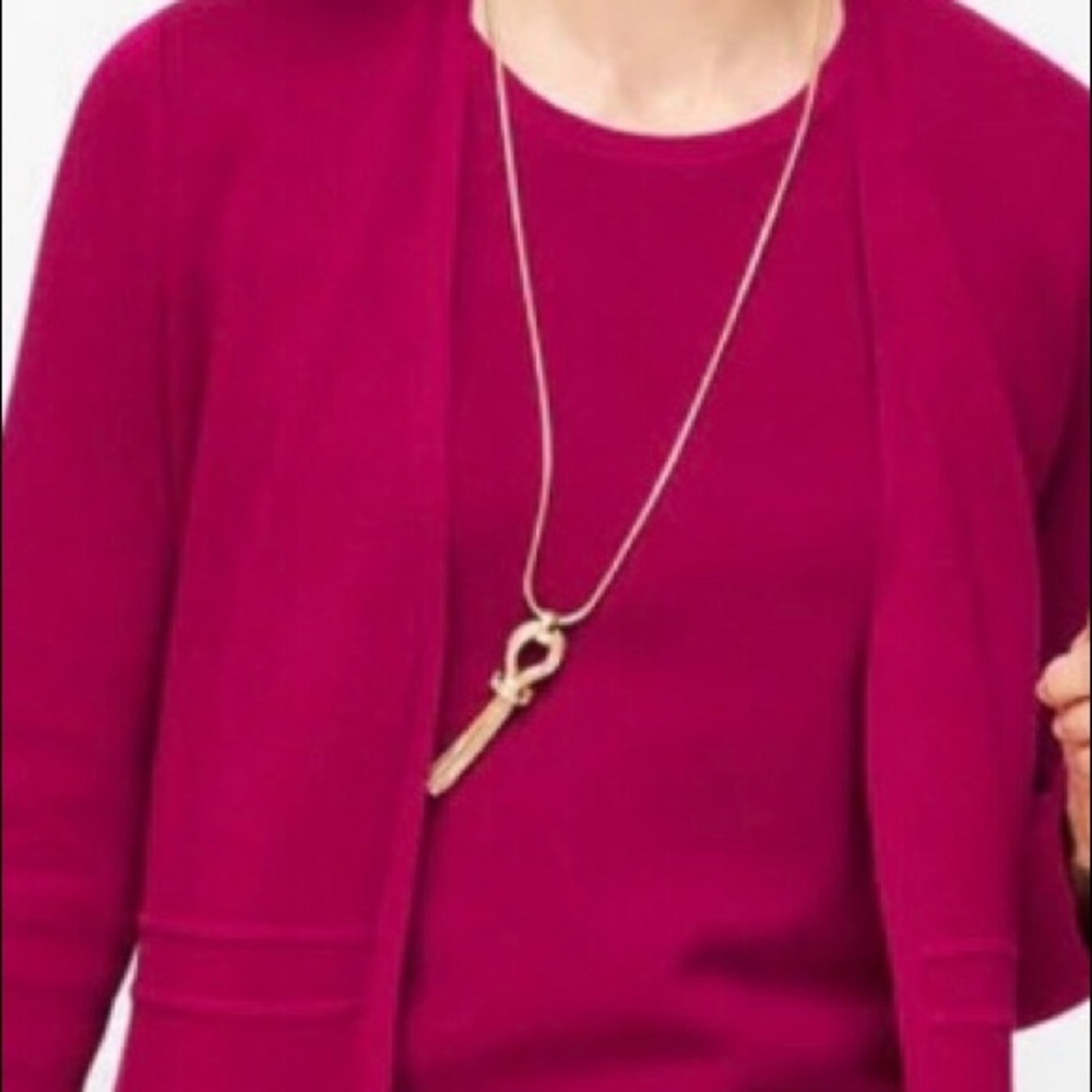 Talbots Open Front Sweater in Woodland Berry NWT